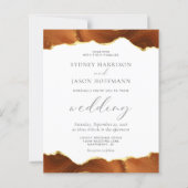 Budget Burnt Oranje Agate Gold Wedding (Voorkant)