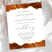 Budget Burnt Oranje Agate Gold Wedding