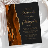 Budget Burnt Oranje Agate Slate Wedding