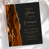 Budget Burnt Oranje Agate Slate Wedding