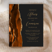 Budget Burnt Oranje Agate Slate Wedding