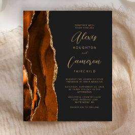 Budget Burnt Oranje Agate Slate Wedding