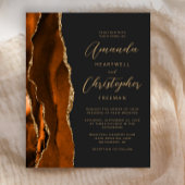 Budget Burnt Oranje Agate Slate Wedding