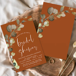 Budget Burnt Sinaasappel Bridal Shower Invitation