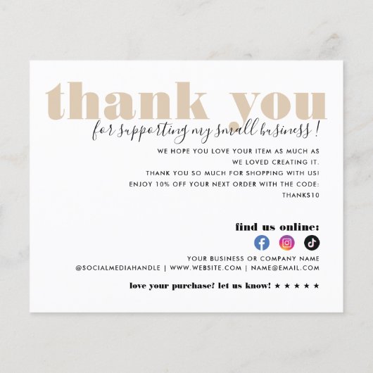 Budget Business Bedankt voor uw kooporder (Achterkant)