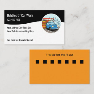 Budget Business Cards Autowasserij Beloningsontwer Visitekaartje