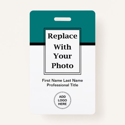 Budget Business Employee Photo Badges and Barcode (Voorkant)