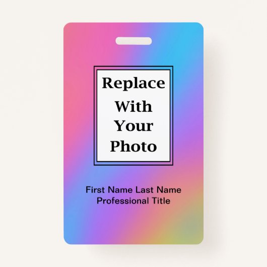 Budget Business Employee Photo ID Badjes Badge (Voorkant)