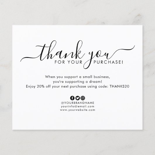 Budget Business Logo Company Custom Hartelijk dank (Voorkant)