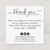 Budget Business Logo Company Custom Hartelijk dank Informatiekaartje (Voorkant)