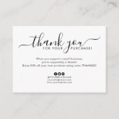 Budget Business Logo Company Custom Hartelijk dank Informatiekaartje (Voorkant)