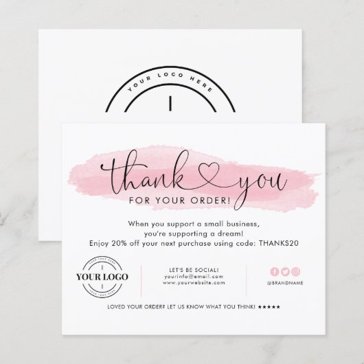 Budget Business Logo Hartelijk dank voor het blind (Voorkant / Achterkant)