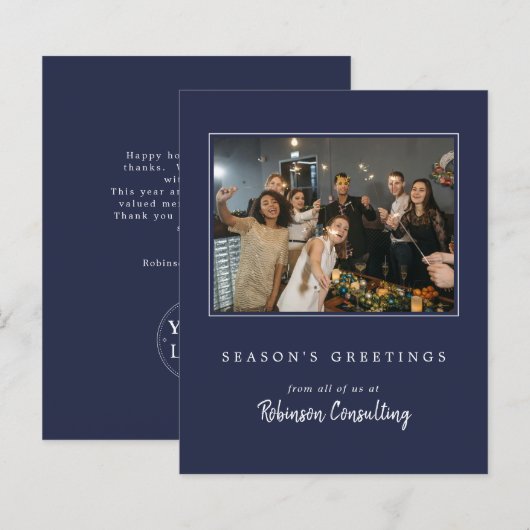 Budget Business Logo Kerst Modern Team Foto (Voorkant / Achterkant)