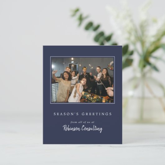 Budget Business Logo Kerst Modern Team Foto (Staand voorkant)