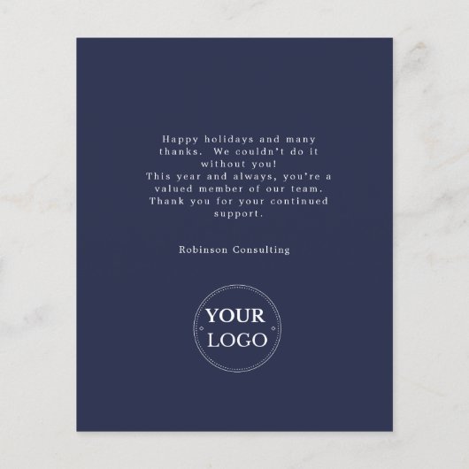 Budget Business Logo Kerst Modern Team Foto (Achterkant)