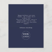 Budget Business Logo Kerst Modern Team Foto (Achterkant)