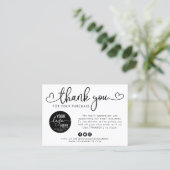 Budget Business Logo Social Media Hart Script Visitekaartje (Staand voorkant)