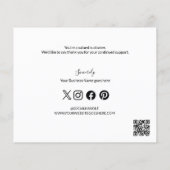Budget Business Logo Social QR Code Dank u Flyer (Achterkant)