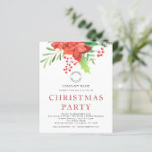 Budget Business Poinsettia Logo kerst (Staand voorkant)