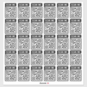 Budget Business Scan me QR Code Moderne Eenvoudig Sticker