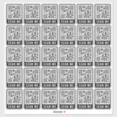 Budget Business Scan me QR Code Moderne Eenvoudig Sticker (Vel)