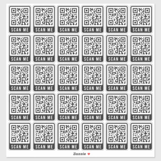 Budget Business Scan me QR Code Moderne Eenvoudig Sticker (Vel)