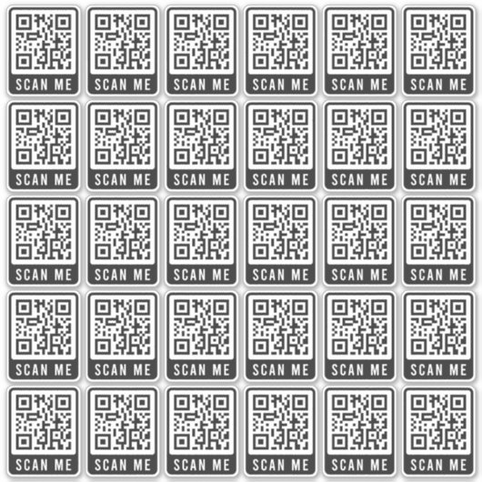 Budget Business Scan me QR Code Moderne Eenvoudig Sticker (Voorkant)