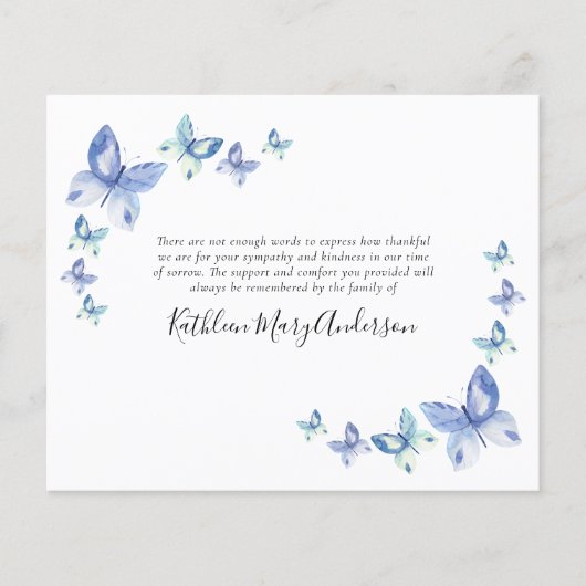 Budget Butterflies Funeral Memorial (Voorkant)