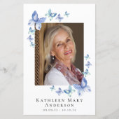 BUDGET Butterflies Photo Memorial Service Programm (Voorkant)