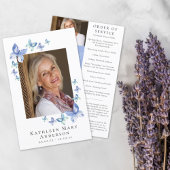 BUDGET Butterflies Photo Memorial Service Programm