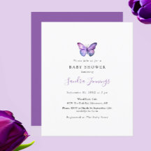 Budget Butterfly Baby shower Elegant Waterverf