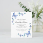 BUDGET Butterfly Celebration of Life Invitation (Staand voorkant)
