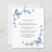 BUDGET Butterfly Celebration of Life Invitation (Voorkant)