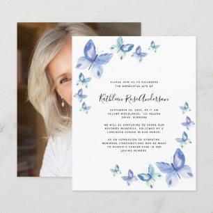 BUDGET Butterfly Celebration of Life Invitation