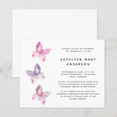BUDGET Butterfly Celebration of Life Invitation (Voorkant / Achterkant)