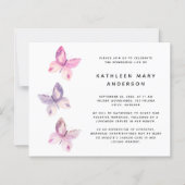 BUDGET Butterfly Celebration of Life Invitation (Voorkant)