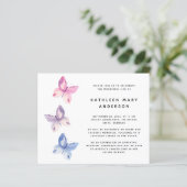 BUDGET Butterfly Celebration of Life Invitation (Staand voorkant)