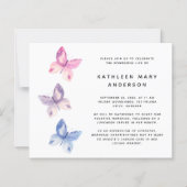 BUDGET Butterfly Celebration of Life Invitation (Voorkant)