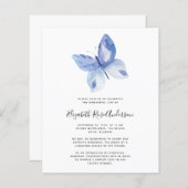 BUDGET Butterfly Celebration of Life Invitation (Voorkant / Achterkant)