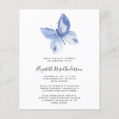 BUDGET Butterfly Celebration of Life Invitation (Voorkant)
