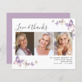 Budget Butterfly Foto Funeral Hartelijk dank (Voorkant / Achterkant)