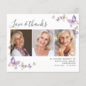 Budget Butterfly Foto Funeral Hartelijk dank (Voorkant)