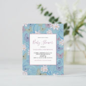 Budget Butterfly Girl Baby shower Uitnodiging (Staand voorkant)