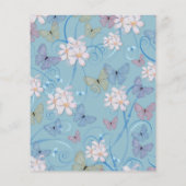 Budget Butterfly Girl Baby shower Uitnodiging (Achterkant)