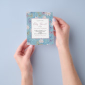 Budget Butterfly Girl Baby shower Uitnodiging Flyer (Hand)