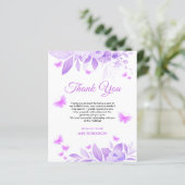 Budget Butterfly Vrijgezellenfeest Dank u kaart (Staand voorkant)