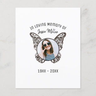 Budget Butterfly Wings Foto Memorial Invitation