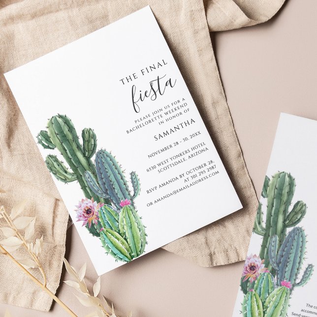 Budget Cactus Bachelorette Party Invitation (Creator heeft geüpload)