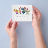 Budget Cactus Nieuwe Home Verhuisaankondiging Flyer (Hand)