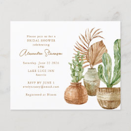 Budget Cactus Pampas Bridal Shower